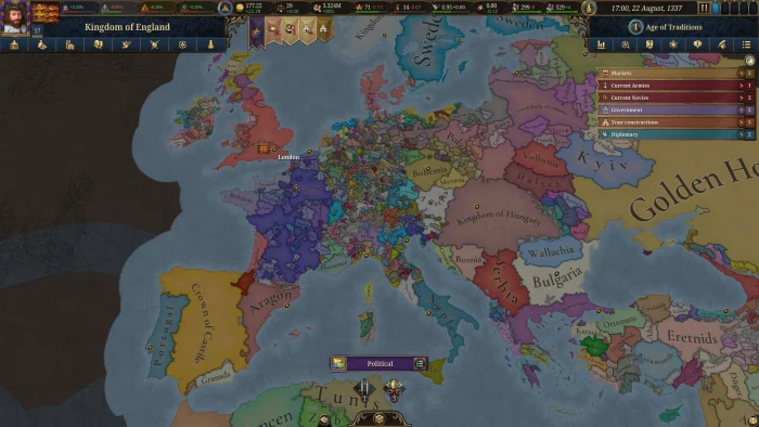 Скриншот Europa Universalis 5 №4